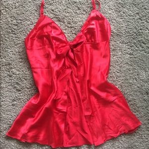 Victoria's Secret red satin slip!
